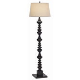 Gallery Velocity Floor Lamp in Black with Brushed Gold