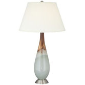 PCL Jade and Amber Hand Blown Glass 1 Light Table Lamp