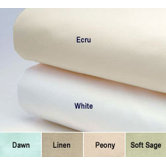 600TC Egyptian Cotton Sateen Sheeting Pole Top Drapes and Valance Set in Ecru