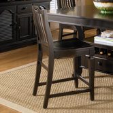 Mirren Pointe Wood Seat Slat Back Counter Stool