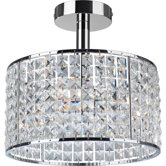 Pearl Four Light Semi Flush Mount in Chrome