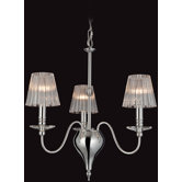 Grace Three Light Chandelier in Chrome