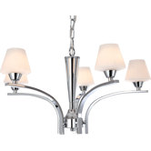 Gina Five Light Chandelier in Chrome