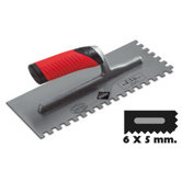 Jagged Trowel Triangular Notches with Open Rubiflex Handle