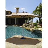8' X 11' Oval Aluminum Market Umbrella