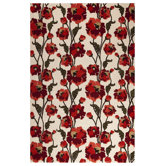 Fields White/Red Rug