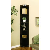 Tray Five-Shelves Corner Display Cabinet / Stand in Coffee Bean