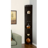 Tray Five-Shelves Corner Display Cabinet / Stand in Coffee Bean