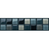 Glass Liner Tile Accent in Grey