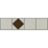 Villa Pescara 2.4" Listello Accent Tile in Avorio