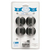 4 Piece Gas Range Replacement Knob Set in Black