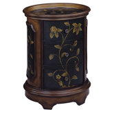 Delia Black Floral Oval Tray Top