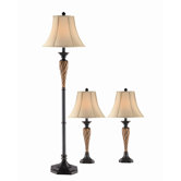2 Table and 1 Floor Lamp in Bronze
