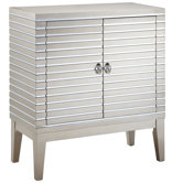 Cosmopolitan 2 Door Cabinet Mirrored Strips