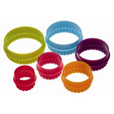 Colourworks Set of Six Pieces Round Shaped Cookie Cutters with Storage Box