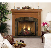 Deluxe Royalton Flush Fireplace Mantel with Large Opening