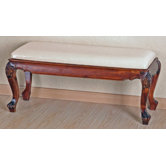 Carved Wood Bench