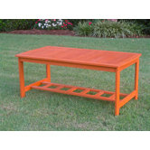 Hannon Outdoor Patio Two-Tier Wood Coffee Table