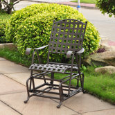 Santa Fe Wrought Iron Outdoor Patio Glider