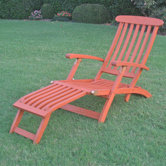 Yellow Balau Torino Steamer Lounge Chair