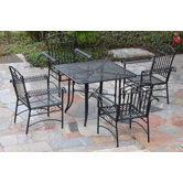 Iron Patio 5 Piece Dining Set