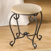 Iron Patio Vanity Stool