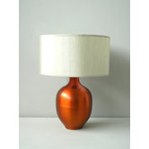 Rubianne Table Lamp in Fire with Pebble Shade