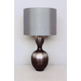 Ruby Table Lamp in Smoke with Platinum Shade