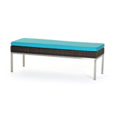 Mirabella Aluminum and Resin Wicker Picnic Bench