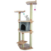 64" Classic Cat Tree in Blanched Almond