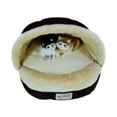 Cat Bed in Mocha and Beige