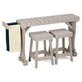 Table with Towel Bars