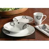 16 Piece Mode Porcelain Dinner Set