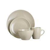 16 Piece Khaki Dinner Set