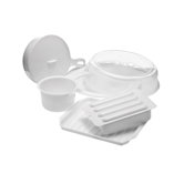 5 Piece Microwave Cookware Set in White