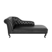 Chesterfield Chaise Lounge with Left Armrest