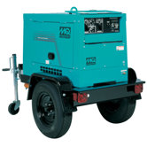 Kubota Diesel 225 DC Welder / 6 KW Generator mounted on TRLR10W