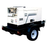 Kubota 400 DC Welder CC / CV, 14KW Generator Mounted on TRLRMP