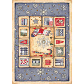 Winter Seasonal Holiday Patch of Snow Novelty Rug