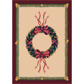 Winter Seasonal Holiday Wreath Novelty Rug
