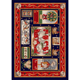Winter Seasonal Holiday Partridge in a Pear Tree Christmas Novelty Rug