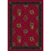Signature Ruby Palm and Pineapple Novelty Rug
