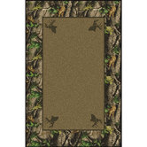 Realtree Hardwoods Solid Center Nylon Pile Novelty Rug