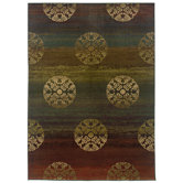 Odyssey Green/Red Multi Rug