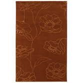 Silhouette Rust Rug