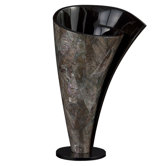 Short Mother of Pearl Twisted Vase