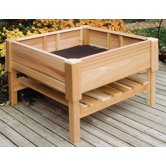 Cedar Square 24.5" High Raised Container Garden