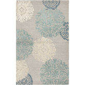 Dimensions Light Gray Floral Rug