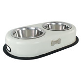 Double Dog Bowl in Cream