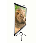 MaxWhite Tripod Series Tripod / Portable Pull Up Projector Screen - 119" Diagonal in Black Case